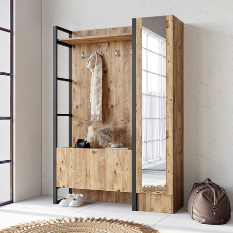 Cuier de perete, locelso, ml15, 90x180x34 cm, maro