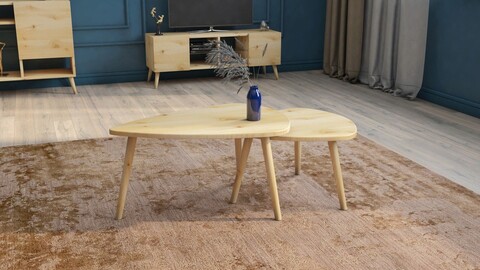 Masuta de cafea, dekzy, dz054, 90x45x45 cm, natural