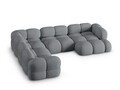 Coltar panoramic stanga 5 locuri, Loretto, Cosmopolitan Design, 345x250x68 cm, tesatura structurata, gri