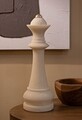 Statueta / figurina decorativa Queen Quarzy, Mauro Ferretti, 12x12x36 cm, polirasina, alb/auriu