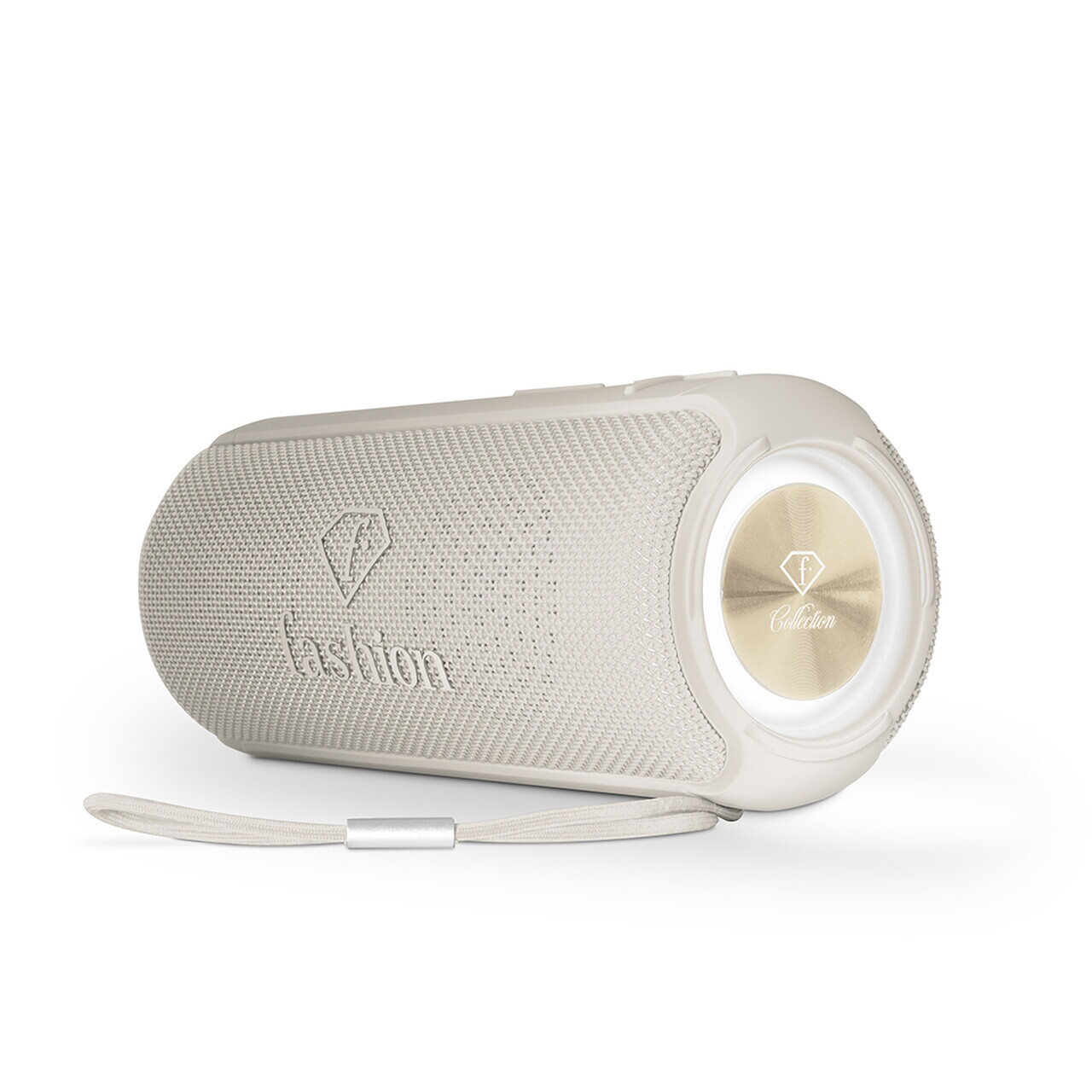 Boxa Bluetooth M Fashion TV, Matte Cream-Gold, 8.5x8.9x21 cm, crem - imagine 2