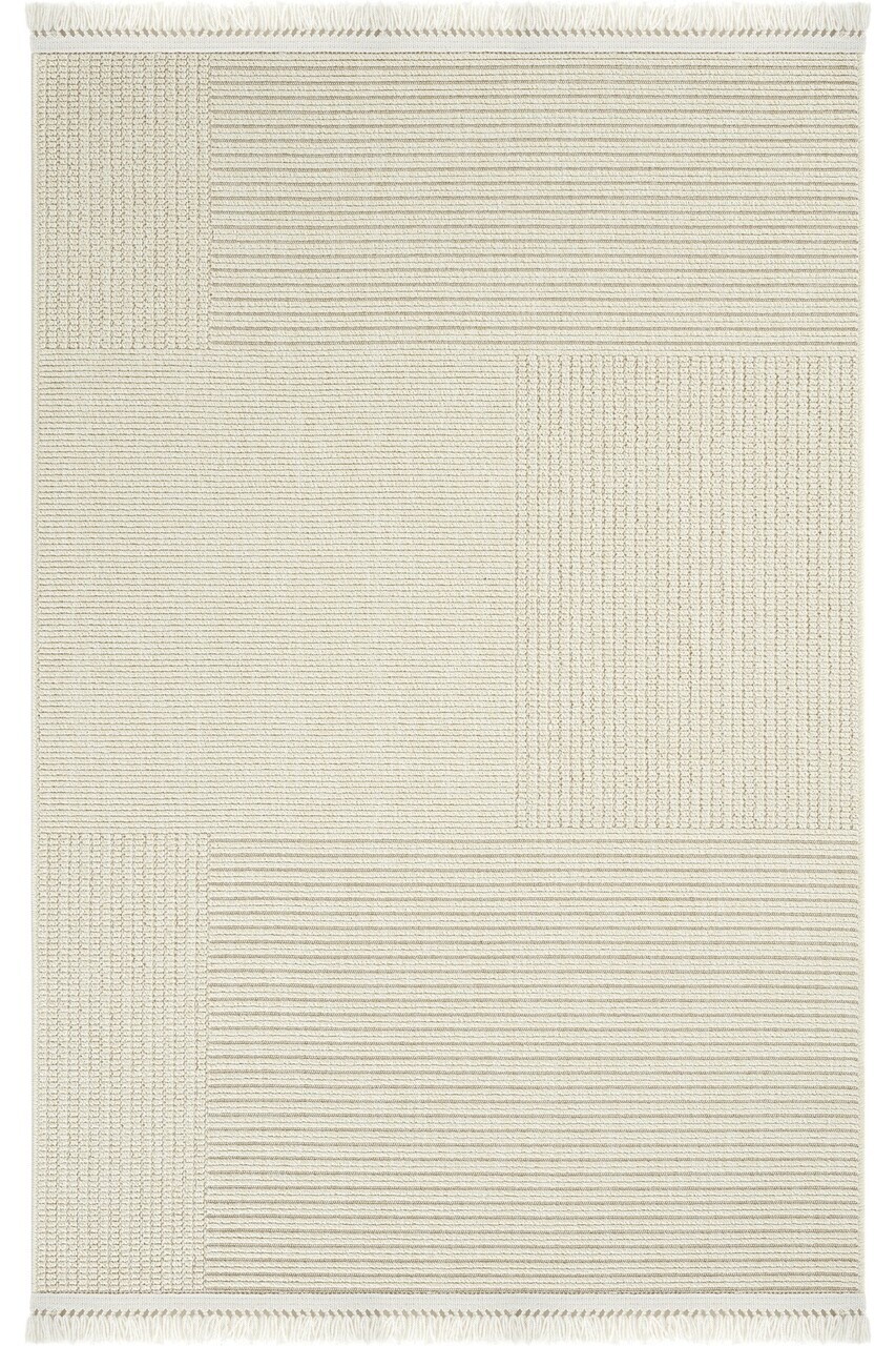 Covor, Hasir 622, 160x200 cm, 90% POLIPROPILENĂ/10% IUȚĂ, Crem