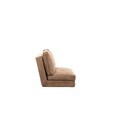 Canapea extensibilă cu 2 locuri, Futon, 859FTN1278, Metal , Maro deschis