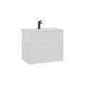 Dulap de baie cu chiuvetă, Hanah Home, Messina 65 v2, Alb mat