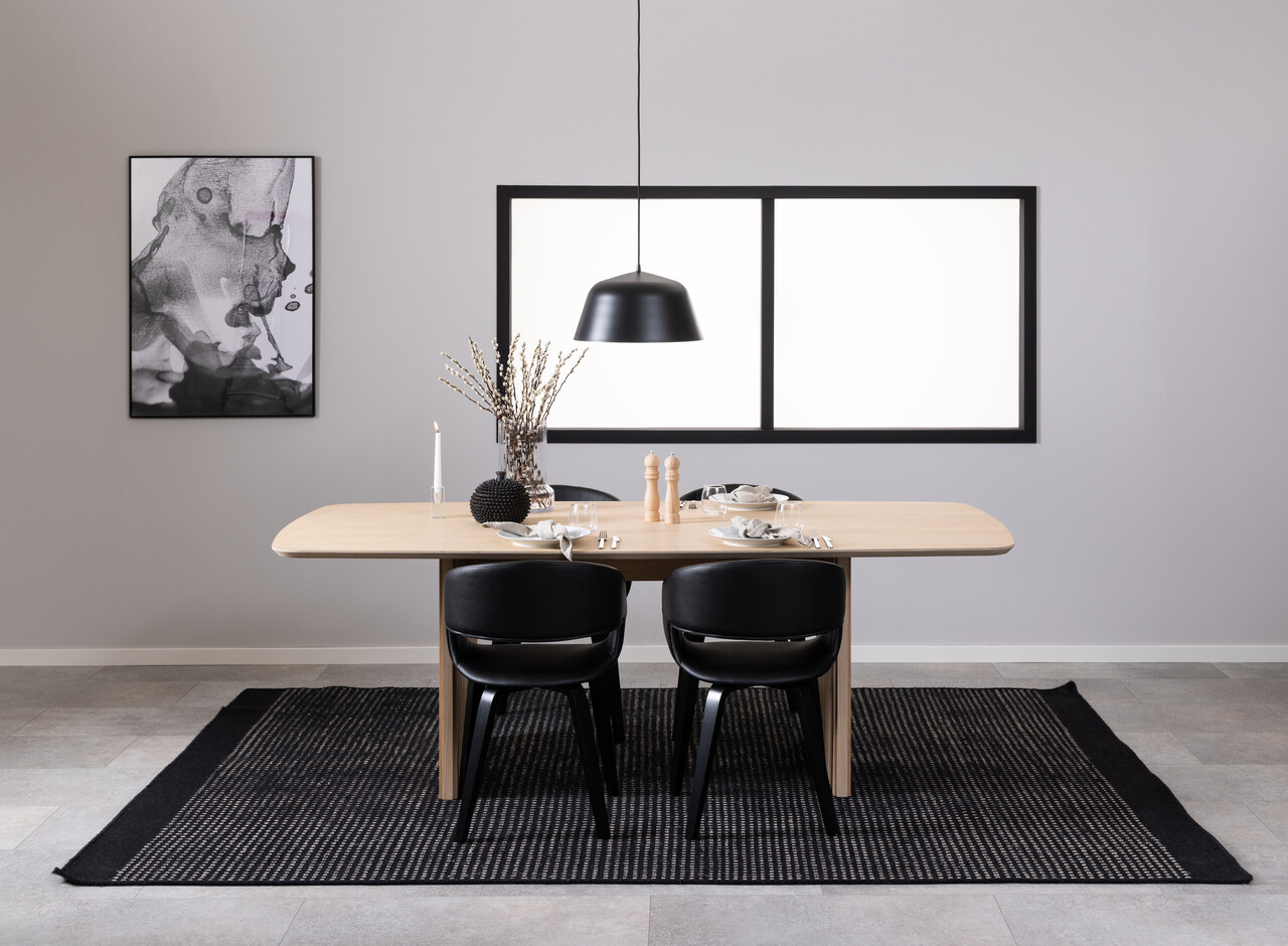 Scaun Nova, Actona, 49.5x52.5x77 cm, piele ecologica/placaj, negru - view 5