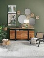Bufet inferior Artur, Bizzotto, 175x45x90 cm, lemn de salcam/otel