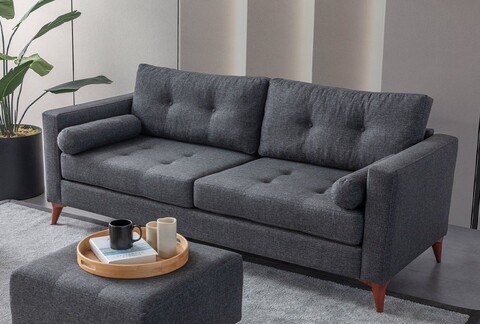 Canapea 3 locuri, Atelier del Sofa, 752EST1105, Frame: 70% HORNBEAM/30% MELAMINE COATED CHIPBOARD, Antracit