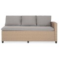 Set mobilier pentru gradina/terasa, Baxter, 3 piese, natur/bej