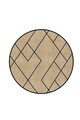 Covor, DC-0401167-0027, 140x140 cm, Poliester, Negru