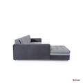 Coltar extensibil stanga 4 locuri, ELTAP, Sorento, 296x194x78 cm, lemn/poliester, gri deschis/gri inchis