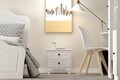 Noptiera, Rabi, Rb-118, 45x45x40 cm, PAL, Alb mat