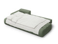 Coltar extensibil stanga 3 locuri, Linz, Cosmopolitan Design, 275x142x84 cm, cotiera dreapta, tesatura structurata, verde oliv inchis