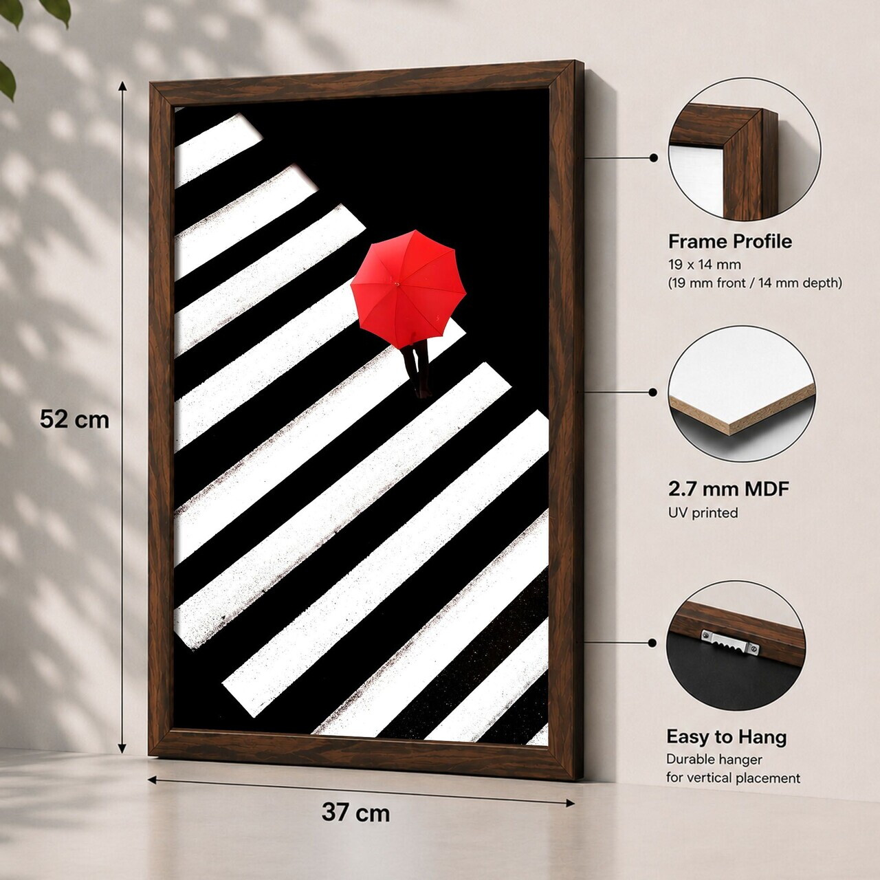 Tablou decorativ, 3752KACT-043, Fundal: 100% MDF (Grosime: 2,7 mm) Vopsire: Imprimare UV, Multicolor — imaginea 2