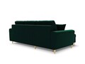 Coltar extensibil reversibil 4 locuri, Moghan, Micadoni Home, GL, 241x145x88 cm, catifea, verde bottle