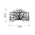 Decoratiune de perete, Tree 4, Metal, Dimensiune: 70 x 44 cm, Negru