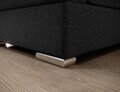Coltar extensibil dreapta 3 locuri ELTAP, RT-10FL, Siber, 270x186x93 cm, lemn/poliester, negru