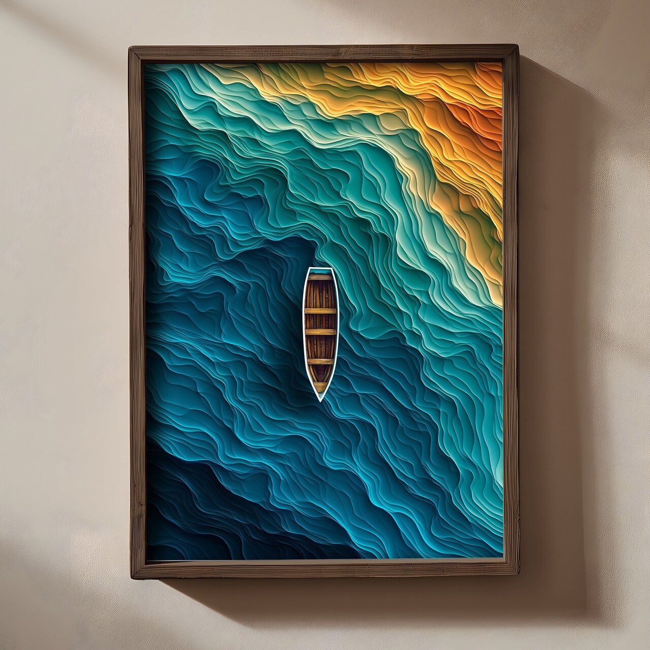 Tablou decorativ TUN077-L Lemn Multicolor