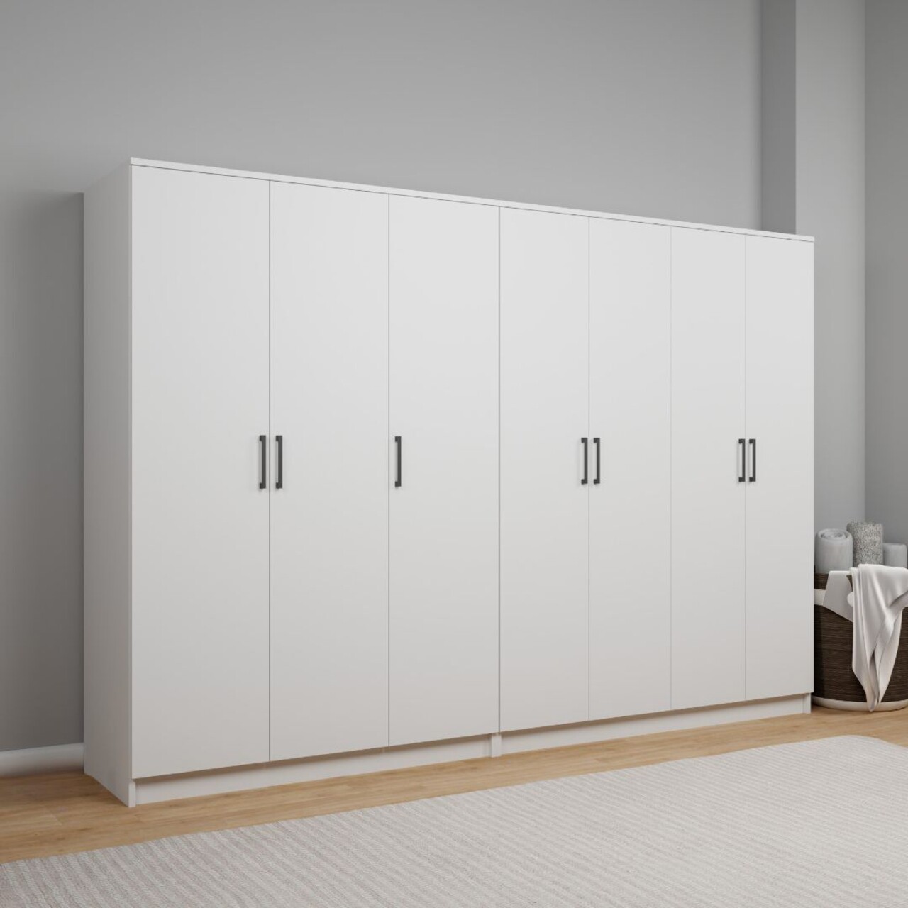Dulap pentru haine, Miwood, Kardelen 1600-106, Alb - 1 | YEO