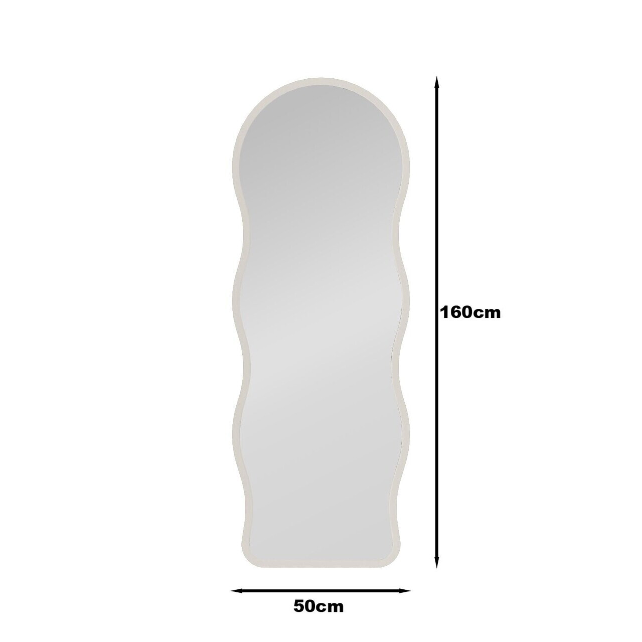 Oglinda Cheval, Hanah Home, Asial, 50x160x2.2 cm, Alb — imaginea 5
