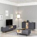 Set mobilier living, Inarch, Natural,  Antracit