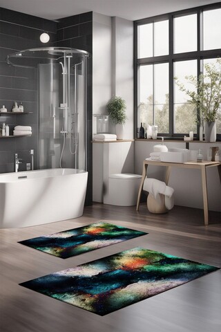 Set covorase de baie, Cartwright, CT-5012, Poliester, Multicolor