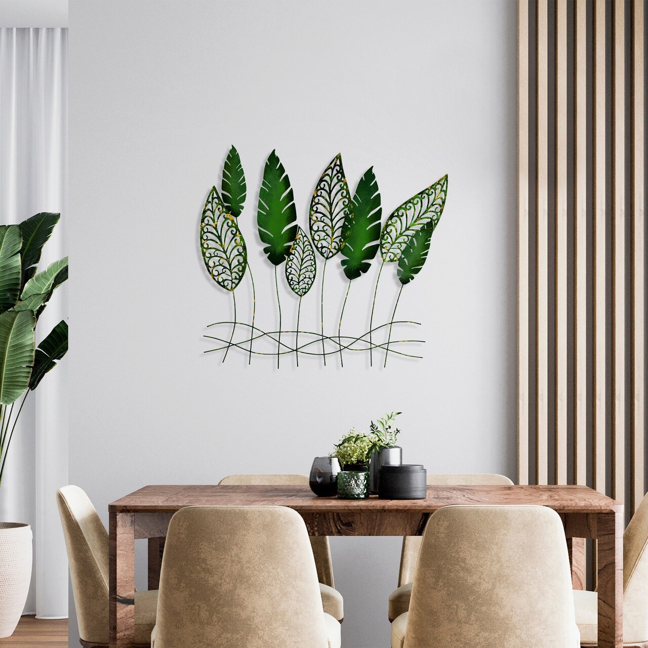 Decoratiune de perete, Kosmer 3, Metal, Dimensiune: 75 x 80 cm, Multicolor - 2 | YEO