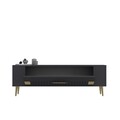 Comoda TV, Olivia, Retrolp4, Antracit / Aur