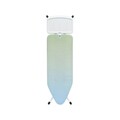 Masa de calcat, Brabantia C, Soothing Sea, 124x45 cm, 7 pozitii de reglare, cu suport statie de calcat, otel/bumbac