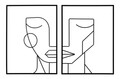 Set 2 tablouri 3D Tribal Simply, 60x80 cm, fier, negru