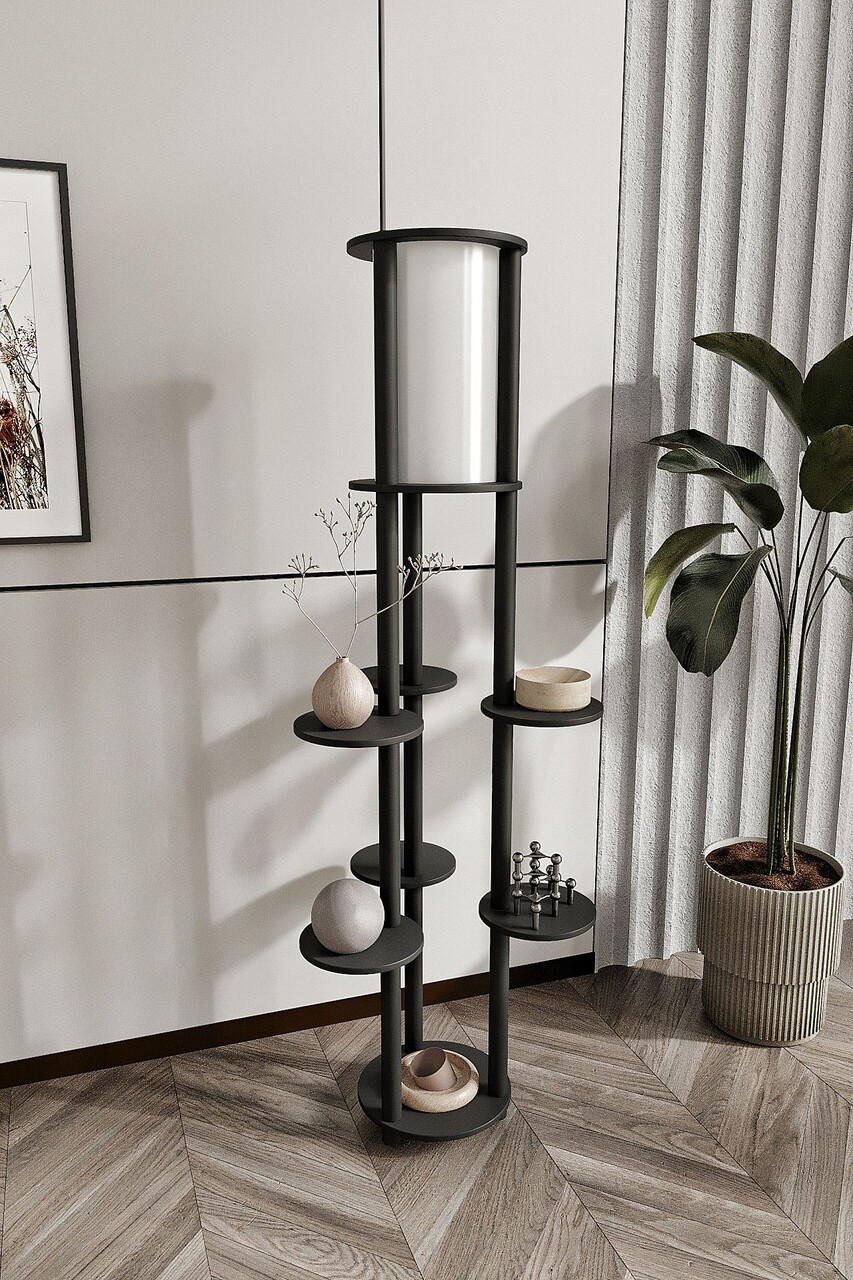 Lampadar, L'essentiel Maison, 666PTR1155, Negru - view 2