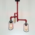 Candelabru All Design, handmade, 40x40x67 cm, Black Red Grey