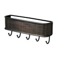 Cuier de perete pentru chei si scrisori Twillo, iDesign, 27 cm, bronz