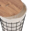 Cos de rufe, Puqa Design, Hazel, 33.5x35.5x60 cm, PAL, Stejar / Negru