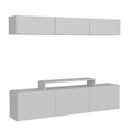 Comoda TV cu raft Line, Decorotika, 180x37.4x40 cm, alb