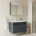 Set Dulap de Baie cu Chiuvetă și Oglindă (2 Piese), Hanah Home, Tivoli 85, Antracit mat