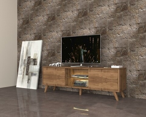 Comoda TV D2306TV150LM003, Gauge Concept, 150x35x47 cm, PAL, aluna/alb Gauge Concept imagine 2022 by aka-home.ro