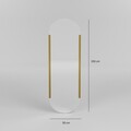 Oglinda decorativa, Neostill, Caprice, 50x150 cm, Metal, Auriu