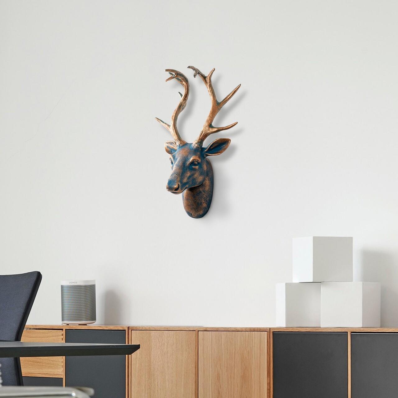 Decoratiune de perete, Deer, Dimensiuni: 26 x 38 x 17 cm, Multicolor - view 2