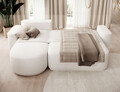 Coltar extensibil stanga 4 locuri ELTAP, Aurumm, 285x180x92 cm, lemn/poliester, alb