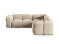 Coltar simetric 4 locuri, Loretto, Cosmopolitan Design, 250x250x68 cm, catifea, bej deschis