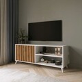 Comoda TV, Lacivert, Tasarım, 150x70x40 cm, Alb