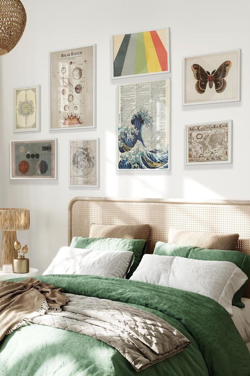 Tablou decorativ, Çgs-026-White-Kck, Lemn masiv, Față: 100% PVC STICLĂ, Multicolor