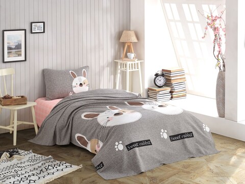 Set cuvertura pique Single, Tavşancık, Eponj Home, Bumbac