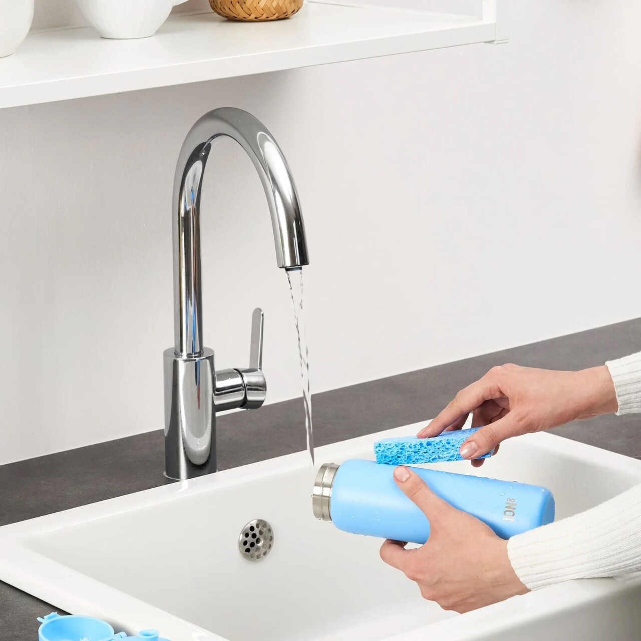 Sticla apa Slim, inox, 600ml, Alaskan Blue - Ion8 - view 13