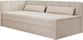 Canapea extensibila brat stanga 3 locuri, ELTAP, Fulgeo, 214x82x77 cm, lemn/catifea din poliester, bej