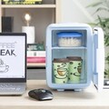 Mini frigider pentru produse cosmetice Frecos InnovaGoods, 48W, 4 L, 23 x 18.5 x 25.2 cm, albastru