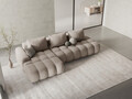 Coltar extensibil stanga 3 locuri, Linz, Cosmopolitan Design, 275x142x84 cm, cotiera dreapta, tesatura structurata, bej sand