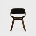 Scaun Kinke, Homla, 51.5x54x74 cm, poliester/lemn, negru