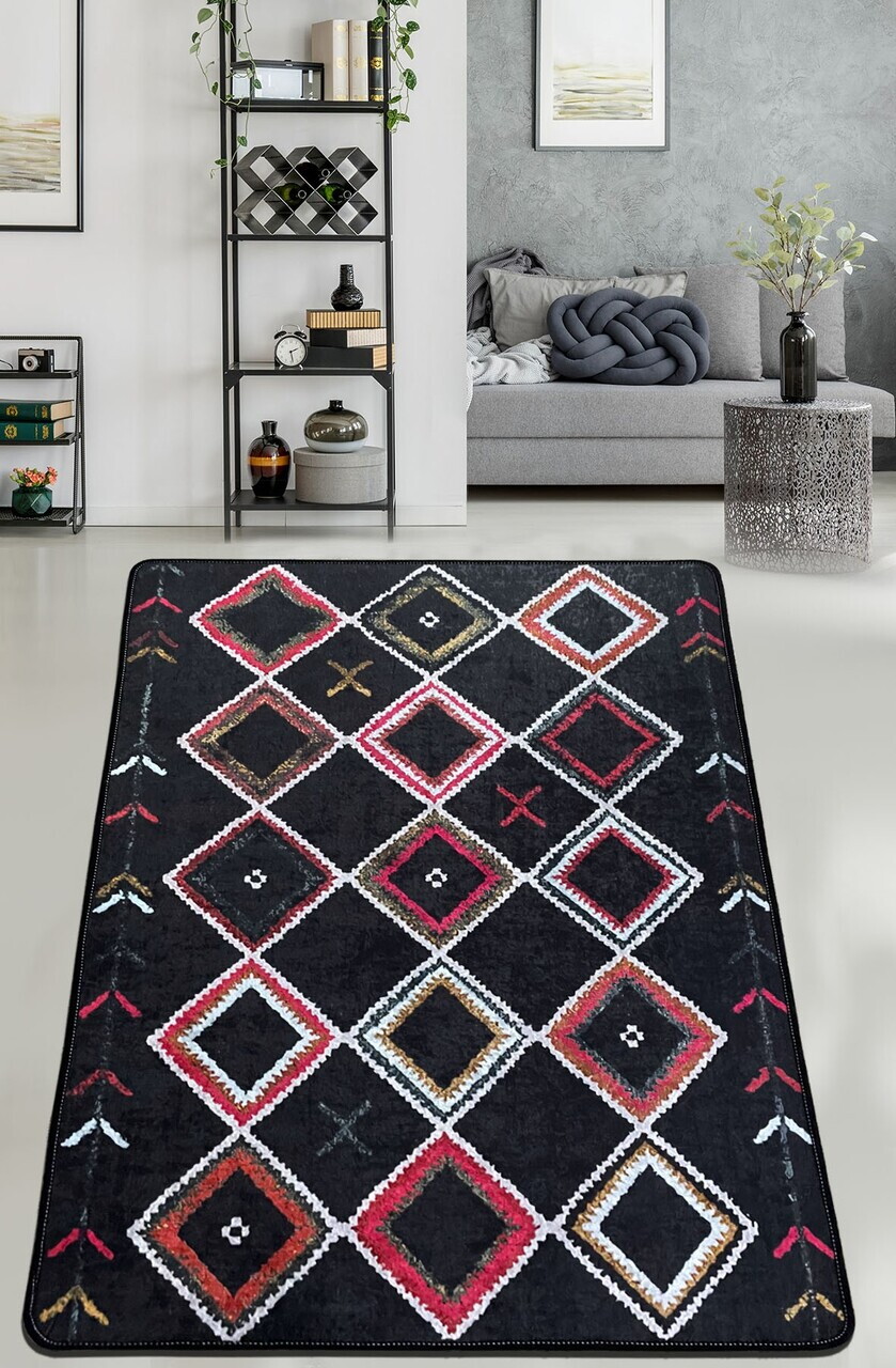 Covor, National Black Djt, 80x140 cm, Multicolor — imaginea 2