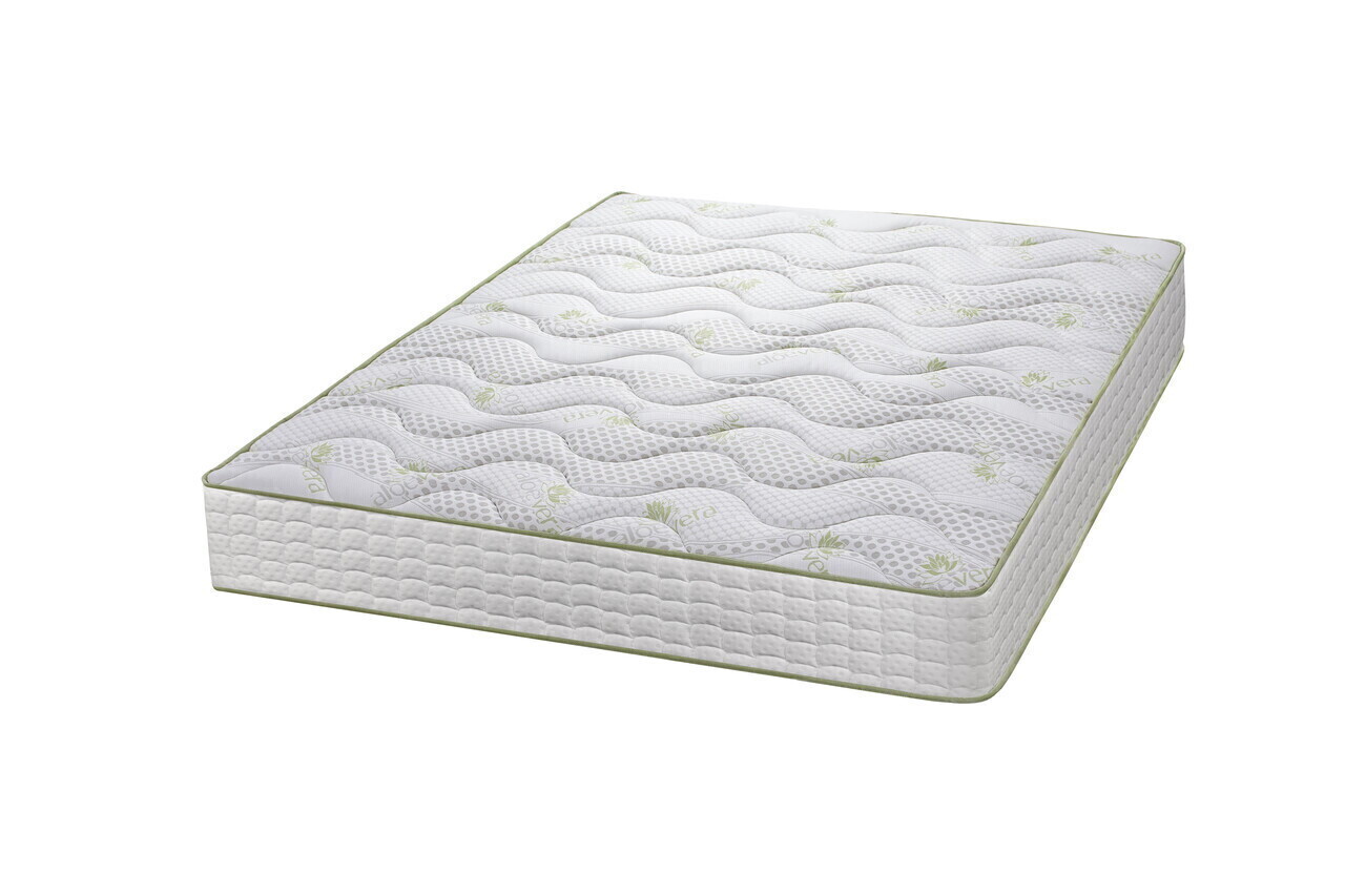 Saltea ortopedica Aloe Vera Dual Confort, 160x200x25 cm, Memory 4 cm, 7 zone de confort, reversibila, fermitate medie — imaginea 2